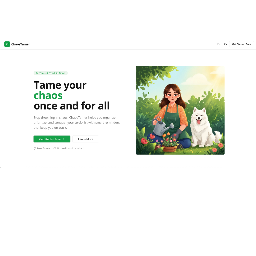 Chaos Tamer — Tame Your Chaos, Grow Your Garden 🌱