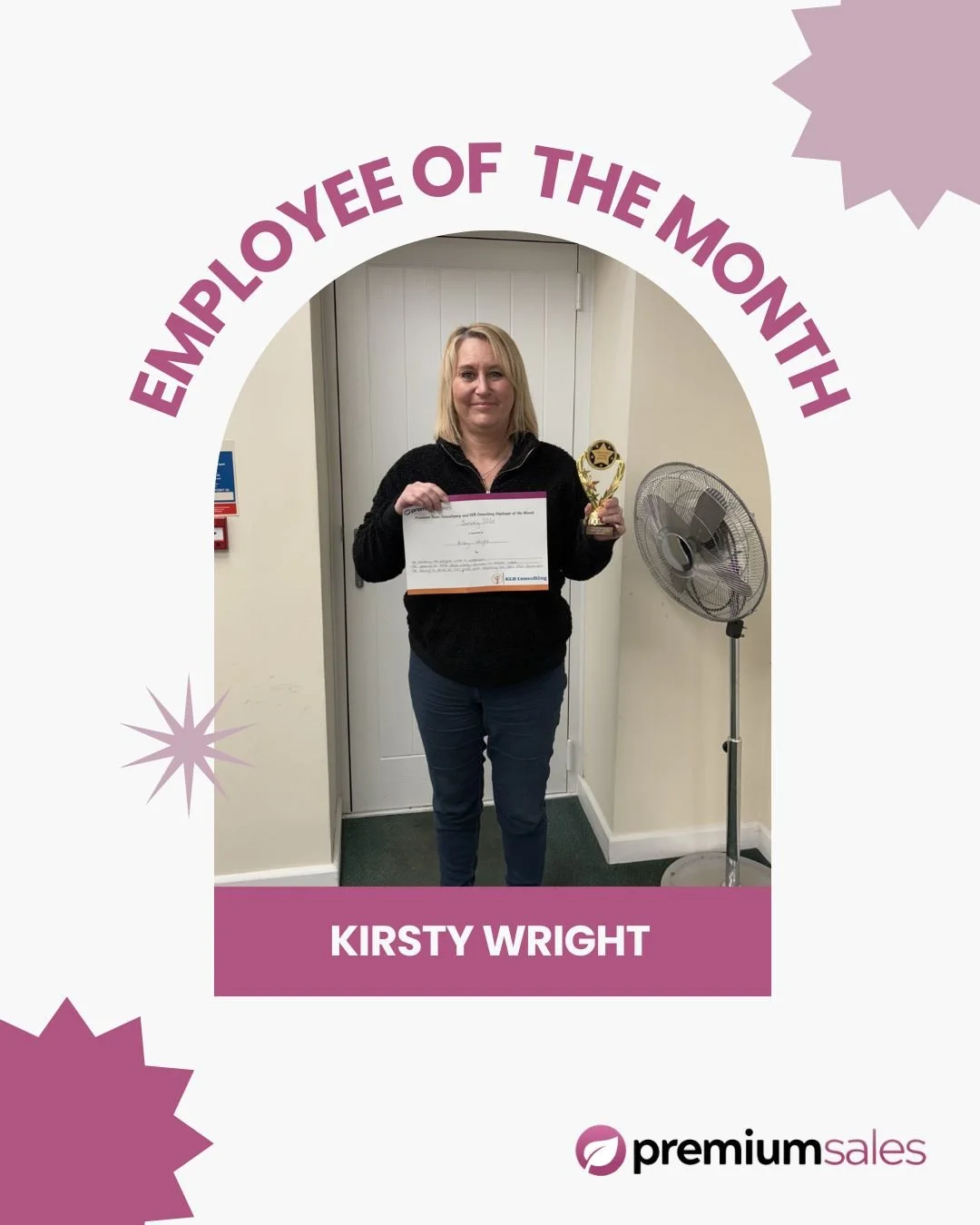 Congratulations to our first Employee of the Month winner of 2026!! 🥳 

Kirsty achieved the most nominations this month... she has been absolutely smashing her stats each and every week, she gets her head down every day and works hard no matter what