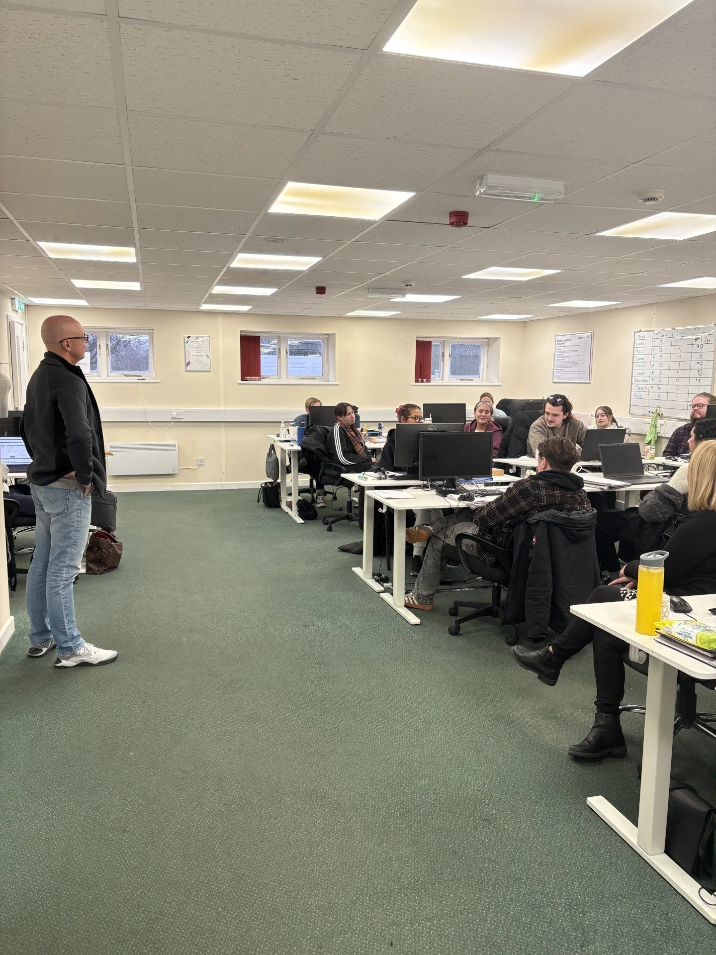 Despite the miserable weather today, we started our Friday off on a positive note 😁 

Mark got us all to 'introduce' the person next to us, we had to say a few things about them - such as what they like, the kind of person they are and what they are