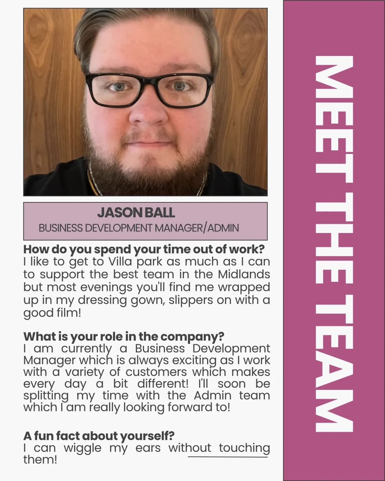 👋 Meet Jason&hellip;

Bringing energy to the team and never a dull moment&mdash;whether he&rsquo;s building relationships or supporting customers. Jason will also soon be splitting his time with the admin team, and we look forward to seeing his prog