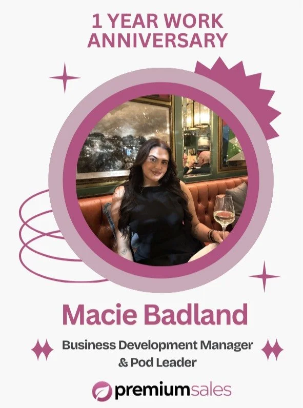 Happy one-year work anniversary, Macie.🎉

An impressive first year as one of our Business Development Managers and Pod Leaders &mdash; marked by consistent dedication, strong performance, and a real contribution to the team. 💯👏

Looking forward to