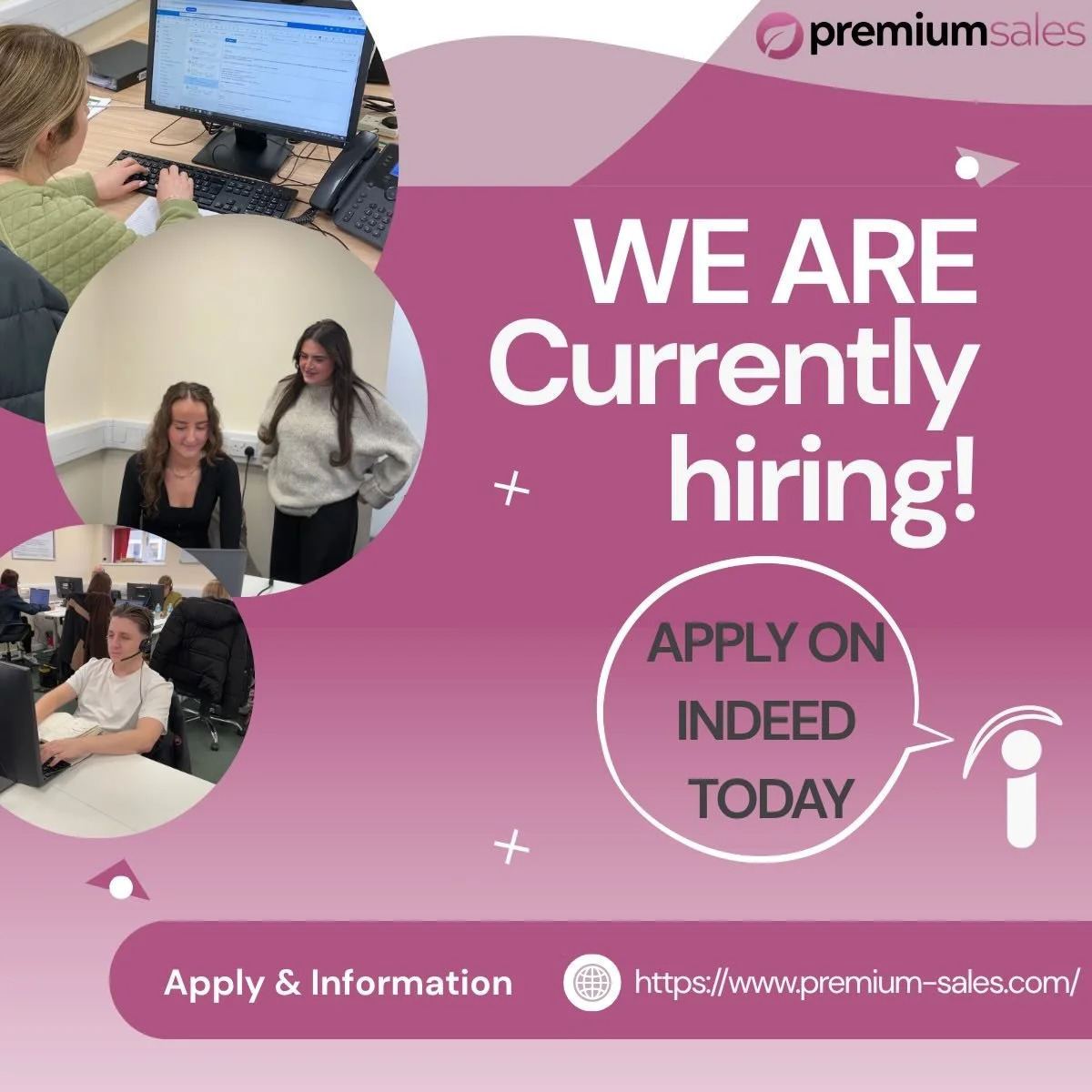 We&rsquo;re growing and looking for great people to join our amazing team! 🚀

If you&rsquo;re ready for your next opportunity, we&rsquo;d love to hear from you.

Apply today on Indeed &mdash; we look forward to meeting you and welcoming new talent t