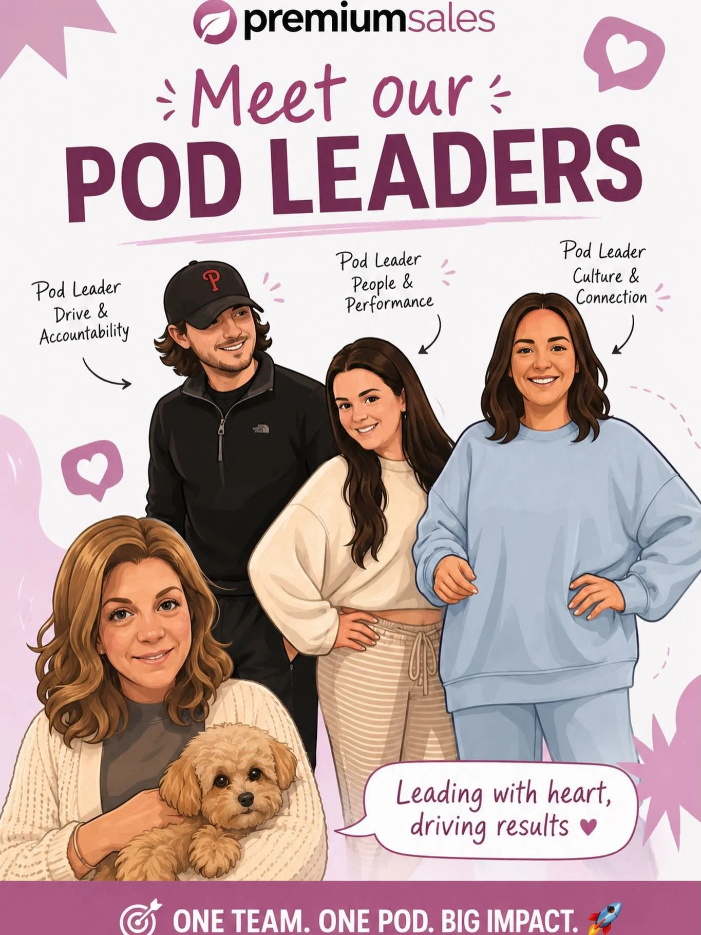 Meet our Pod leaders💜🚀

Brandon, Macie, Lindsey &amp; Gemma &mdash; our Pod Leaders who help keep the team motivated, supported, and moving forward every single day 🙌

From answering questions and solving challenges to offering guidance, encourage