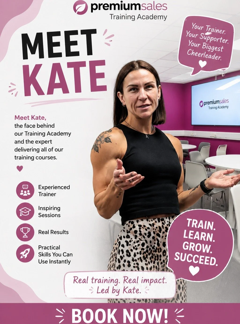 🚨 Ready to level up your sales game? 🚨

Meet Kate &mdash; the powerhouse behind our Premium Sales Training Academy 💥

With TONS of industry experience, Kate has helped businesses and sales teams build confidence, sharpen their skills, and most imp