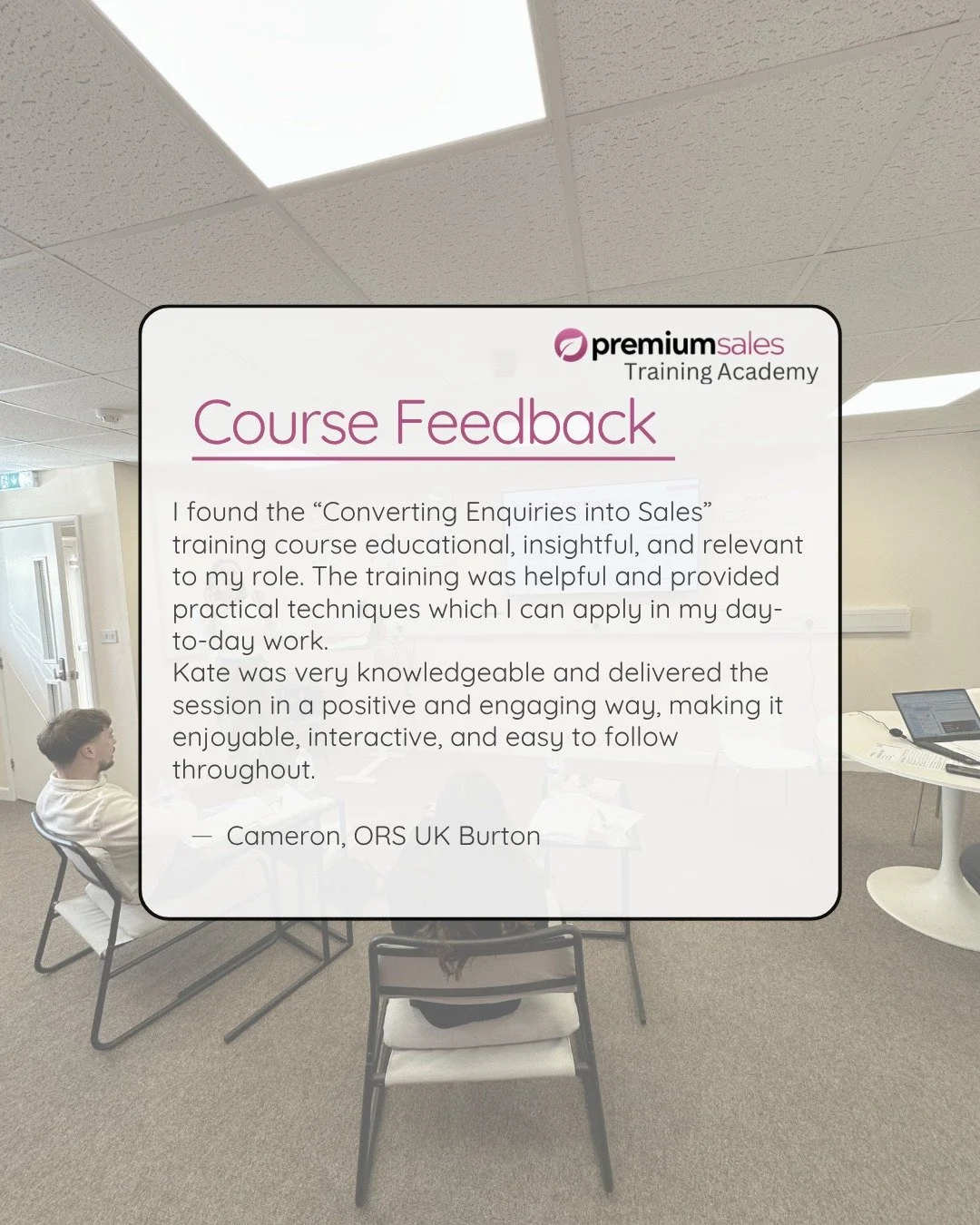 🌟 Another fantastic review for our Converting Enquiries into Sales Training course! 🌟

We love hearing how our training is helping professionals build practical skills they can confidently apply in their day-to-day roles 💡📈

From engaging deliver