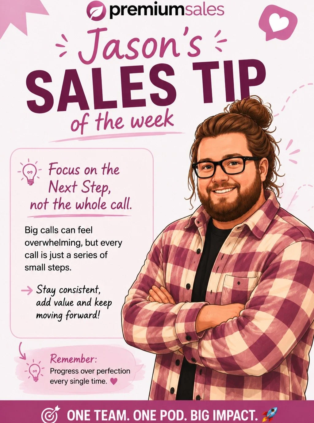 📞✨ JASON&rsquo;S SALES TIP OF THE WEEK ✨📞

Big calls can feel overwhelming&hellip; but the best salespeople know it&rsquo;s all about taking the NEXT step 👏

Whether it&rsquo;s making the call, asking the question, or following up &mdash; small ac