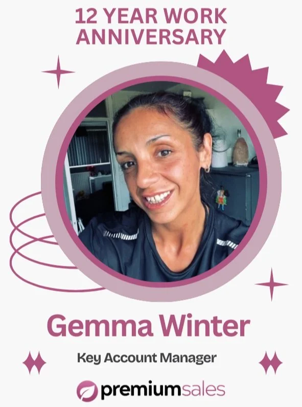 🎉 12 years... what an incredible achievement! 🎉

Today we're celebrating a huge milestone for one of our own.

Congratulations to Gemma Winter, our longest-serving team member, on reaching 12 years with Premium Sales! 🩷

Over the years, Gemma has 