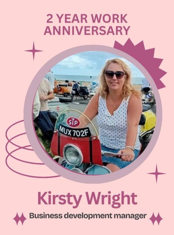 🎉 Happy 2-Year Work Anniversary, Kirsty! 💜

What a fantastic milestone! Thank you for two years of dedication, commitment and all the hard work you put in every day.

We're lucky to have you as part of the Premium Sales family and look forward to c
