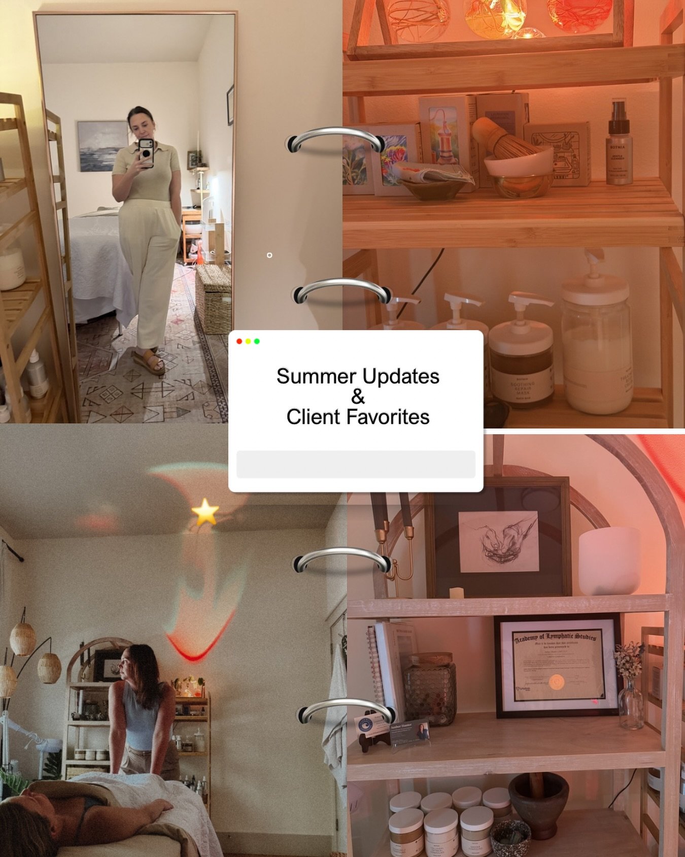 A few summer updates ☀️

&bull; New hours: Monday&ndash;Thursday until 6, Friday until 1
&bull; Pregnancy &amp; lymphatics have been our biggest hits lately
&bull; Our facial + full lymphatic experience is officially the treatment of the summer

Slow