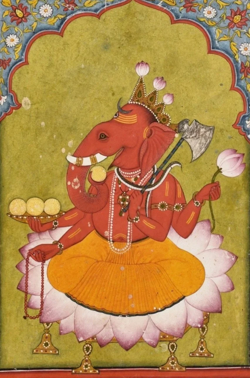 Ganesha Basohli miniature circa 1730 Dubost
