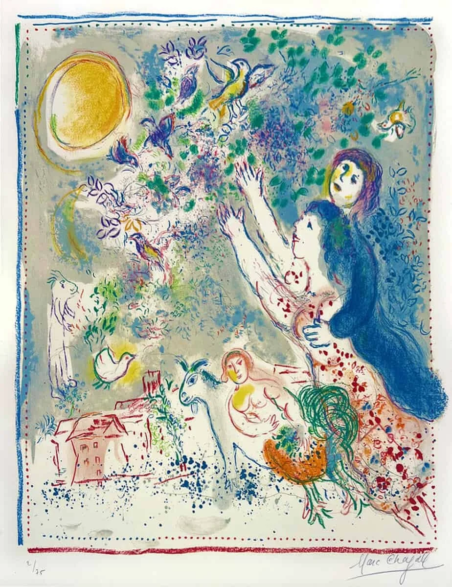 Marc Chagall  - Chasing the Blue Bird - 1969