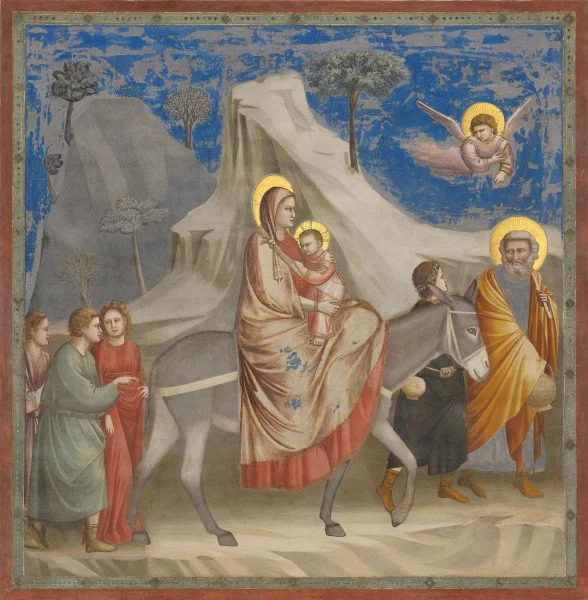 La fuga in Egitto, Giotto, Cappella degli Scrovegni, Padova.
