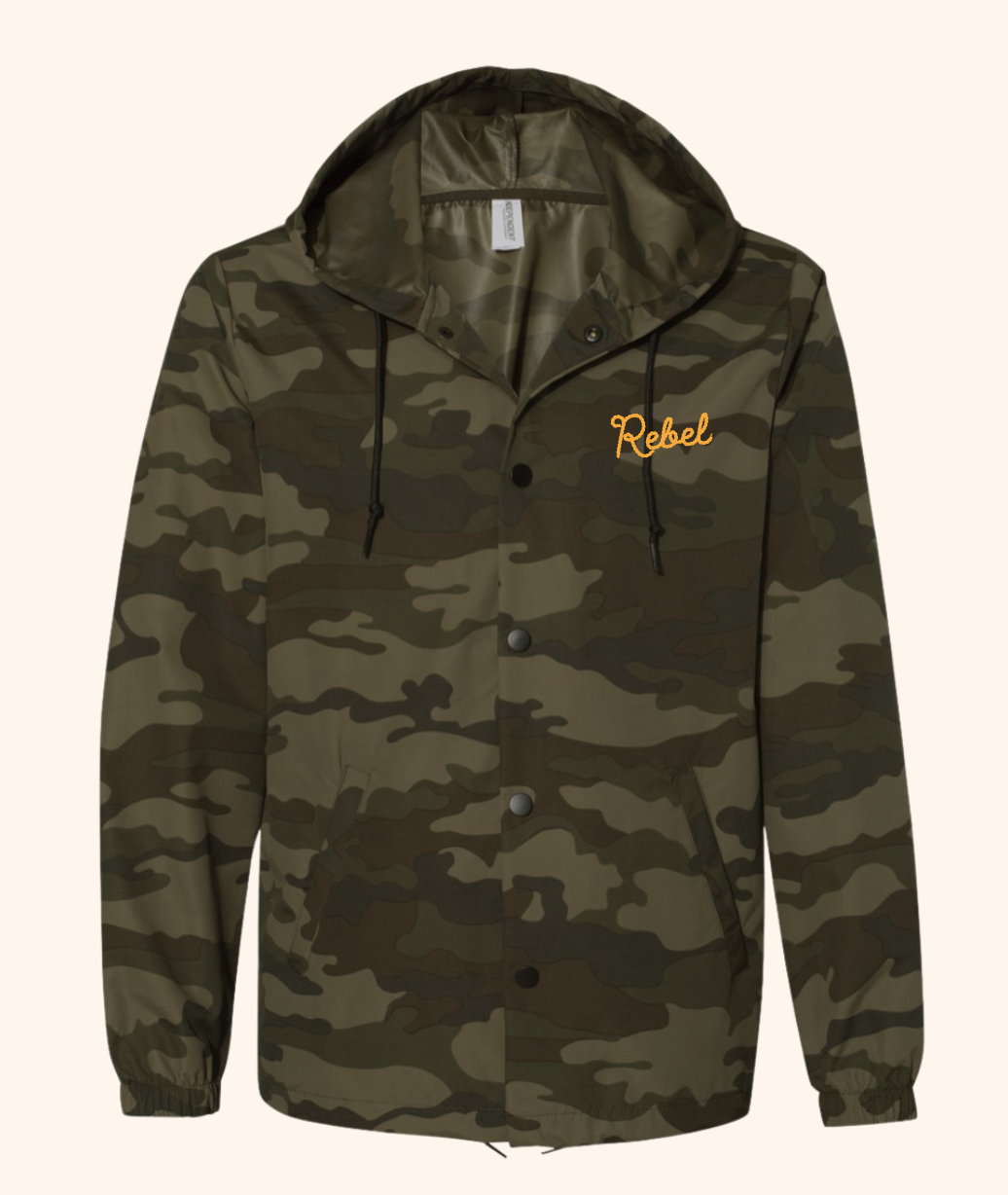 Camo Raincoat w/ Embroidery (unisex)