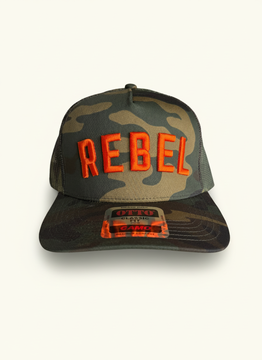 Camo Rebel Snapback Cap