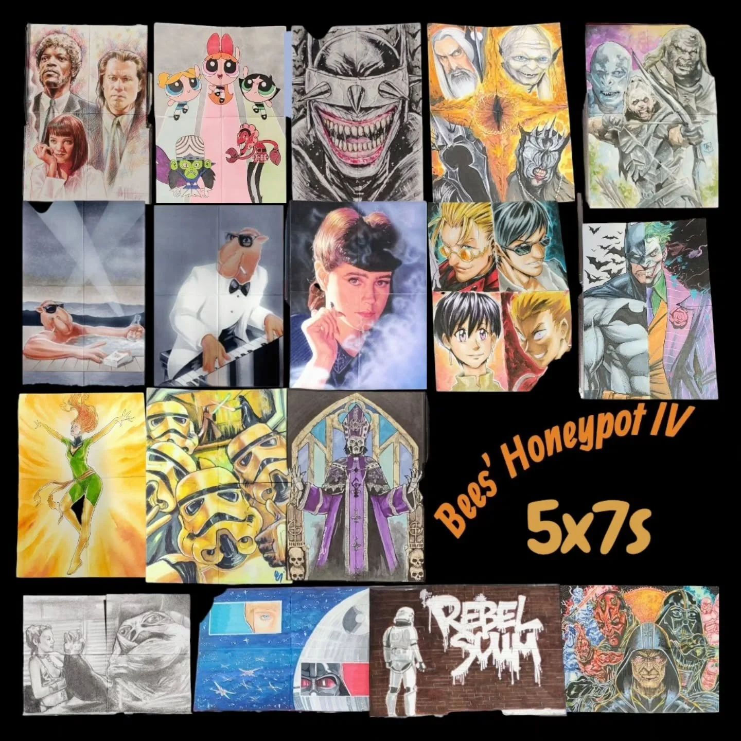Bees' Honeypot IV Releasing on September 19th 2025!!
This is the LAST week we will have discounts for Pre-Sales!
Bookmark the show with CollectaBees on @whatnot NOW!
Here are most of the 5x7 1/1 sketches that are featured in the set 🎊
PreSales A