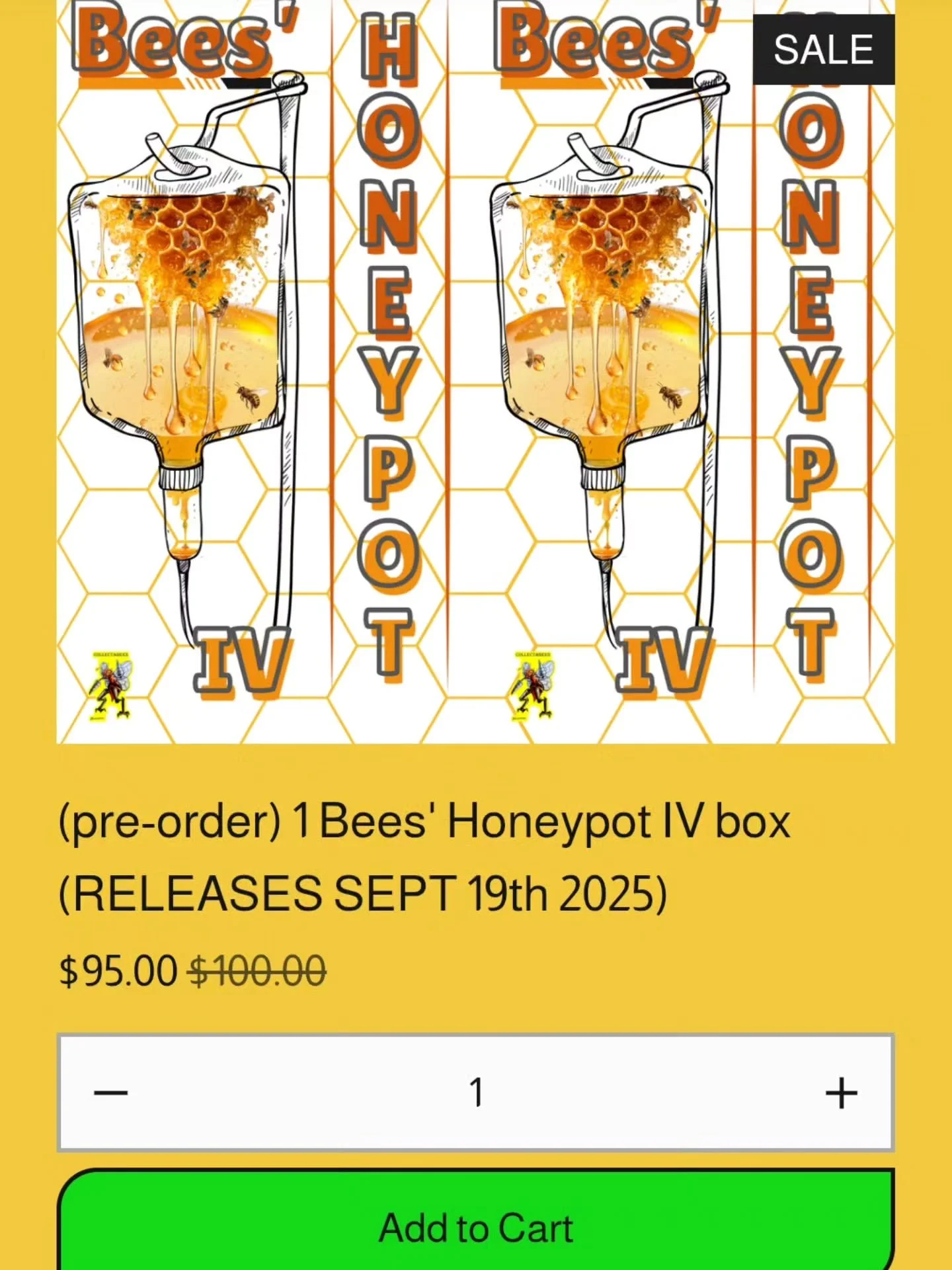 Only 2 Days left until the Release Show!
www.collectabees.com
Bees' Honeypot IV will be on sale for Pre-Orders until Noon on September 19th through the Website.
Grab your boxes or cases NOW while you can.
All Cases and Boxes can be Ripped live or
