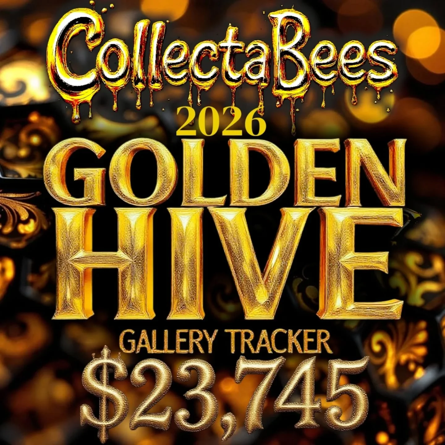📣TRACKER UPDATE! 📣
The amount sent directly to artists through the Golden Hive Gallery has been updated! 

Thank you to all of the amazing collectors out there that keep supporting the shows and the vision. Congratulations to all of the artists!! 
