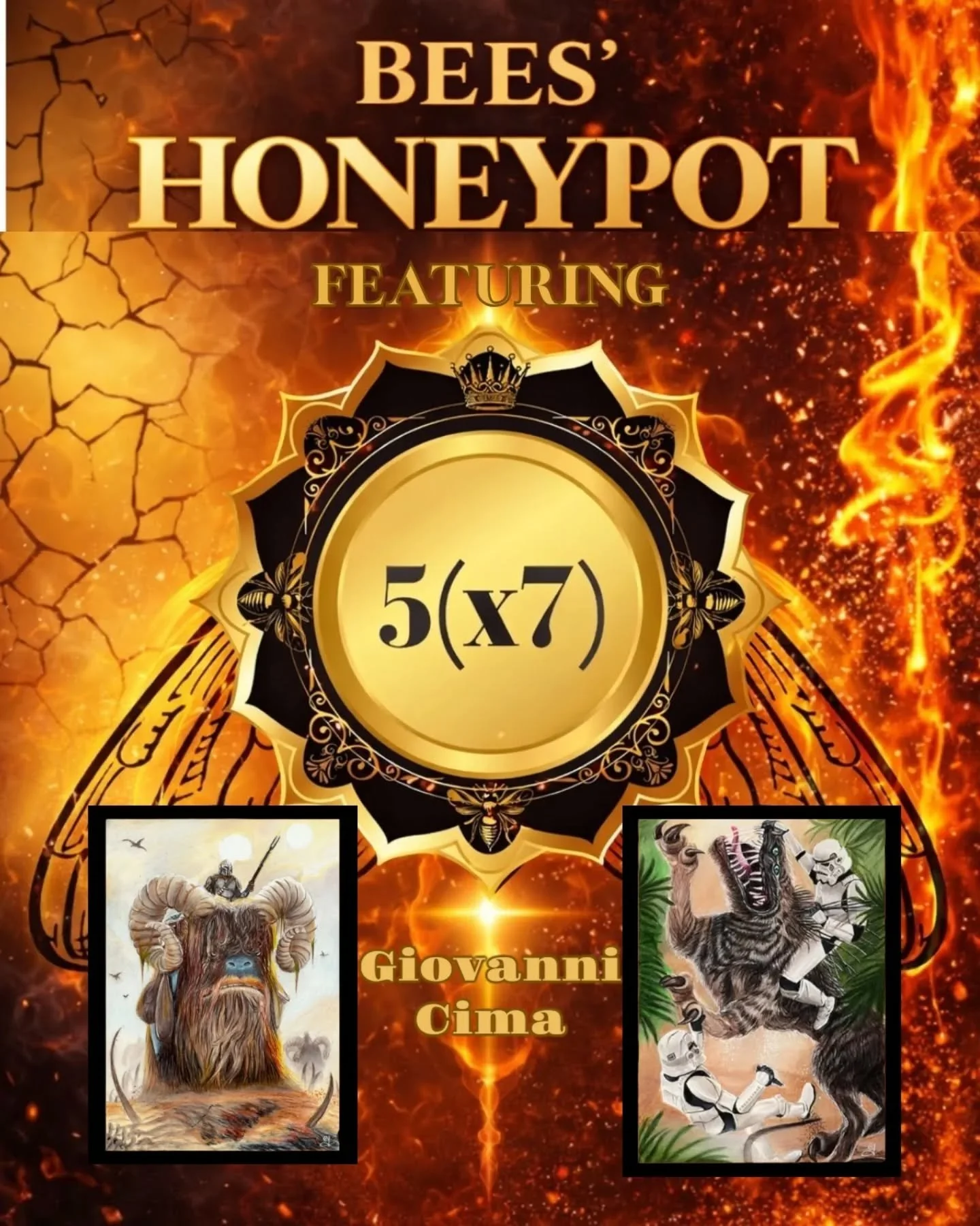 🔥🐝 BEES&rsquo; HONEYPOT 5 (x7) 🐝🔥

This is what happens when elite artists are given full creative freedom&hellip; and the results are 🔥

Featuring @giovanni_cima_drawings &mdash; bringing absolute heat with these insane, fully original pieces.
