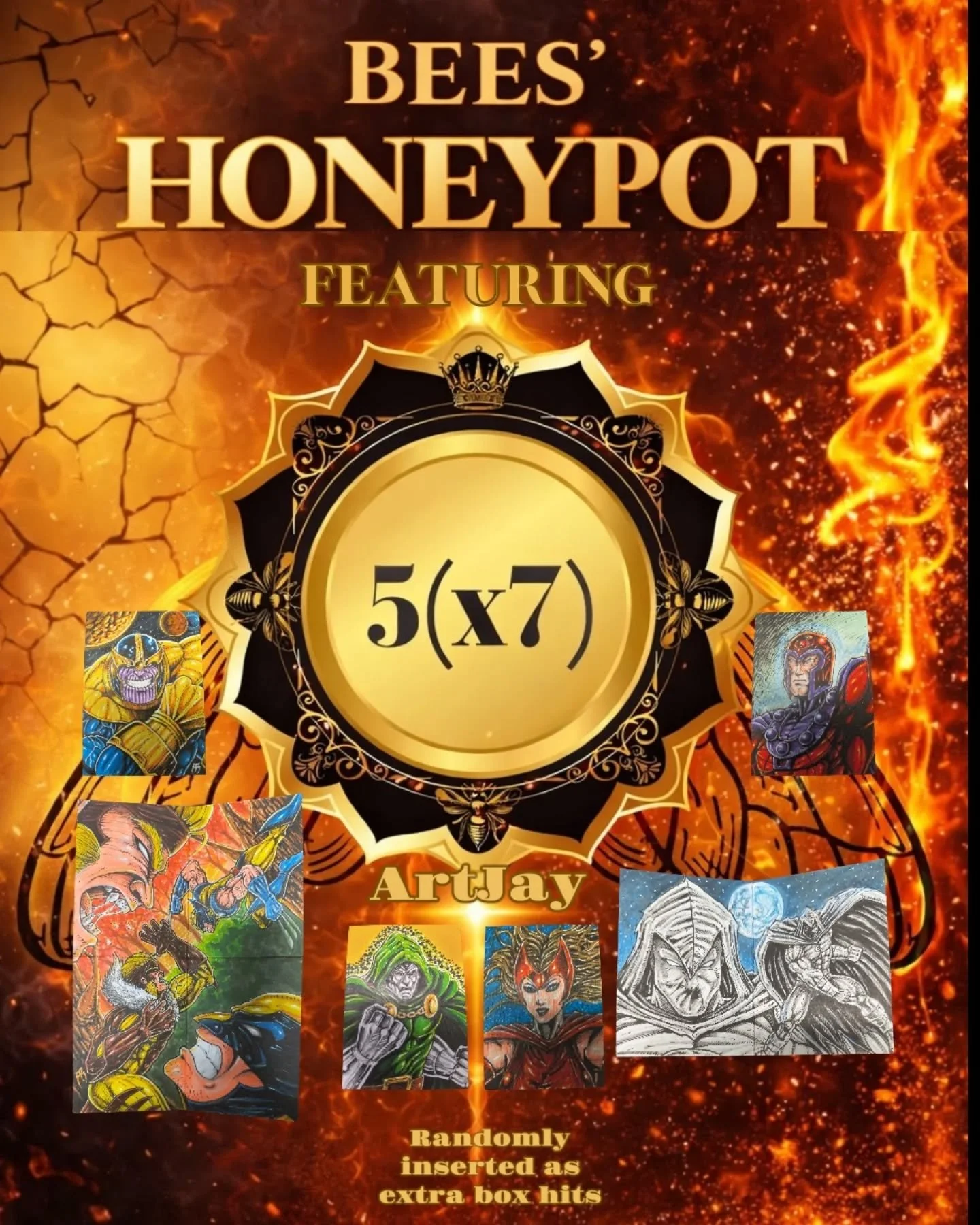 @artjay.reytiran 
🔥🐝 BEES&rsquo; HONEYPOT 5 (x7) 🐝🔥

This is what happens when elite artists are given full creative freedom&hellip; and the results are 🔥

Featuring @artjay.reytiran &mdash; bringing absolute heat with these insane original art 
