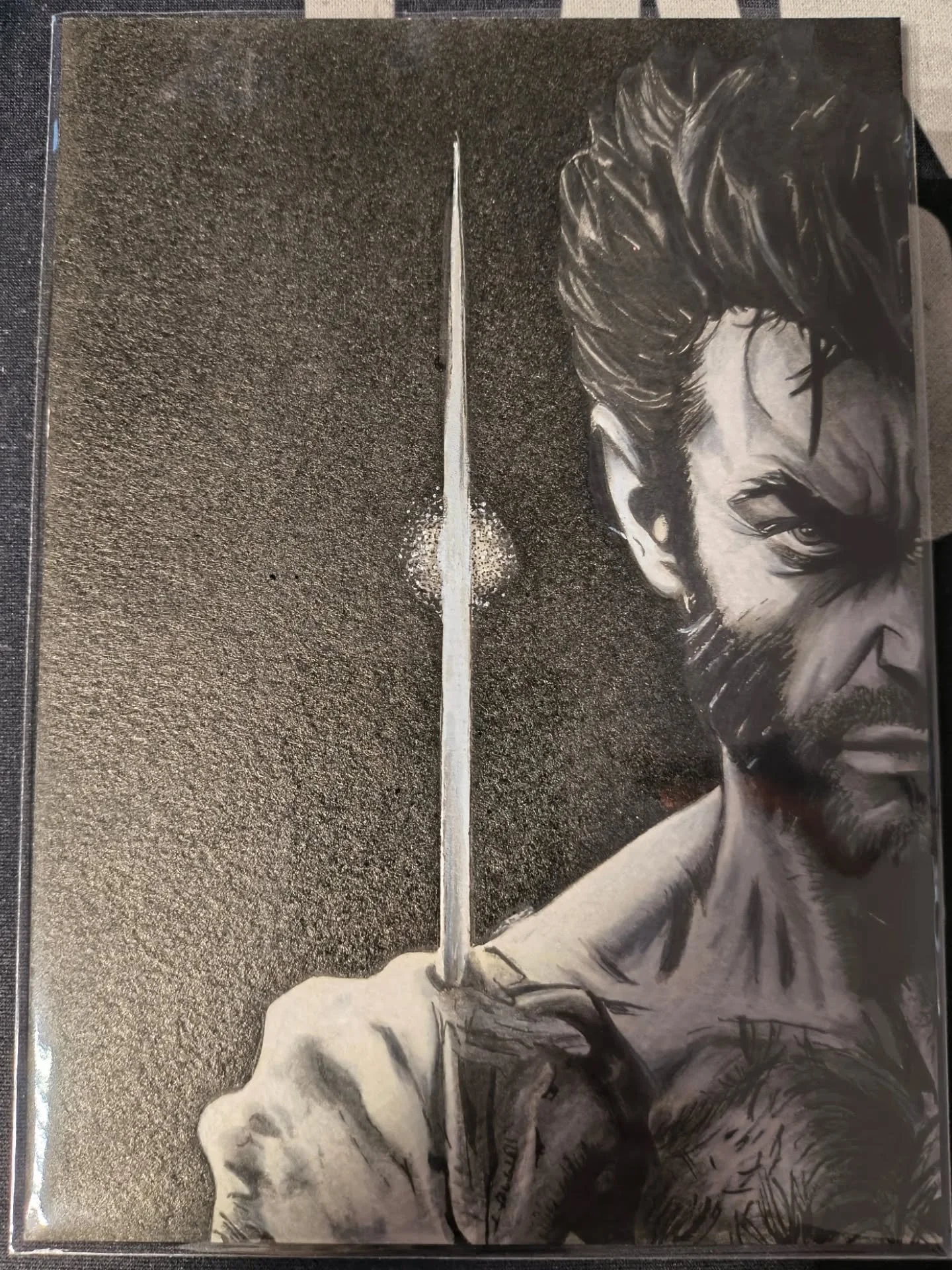 Another Nick Bailey Golden Hive Gallery 5x7!! Standard sized card art inspired by #marvel #wolverine #weaponx @nickbaileyart 

This will be on display during the Golden Hive Gallery show with CollectaBees on Whatnot this Saturday night! 

June 13th, 