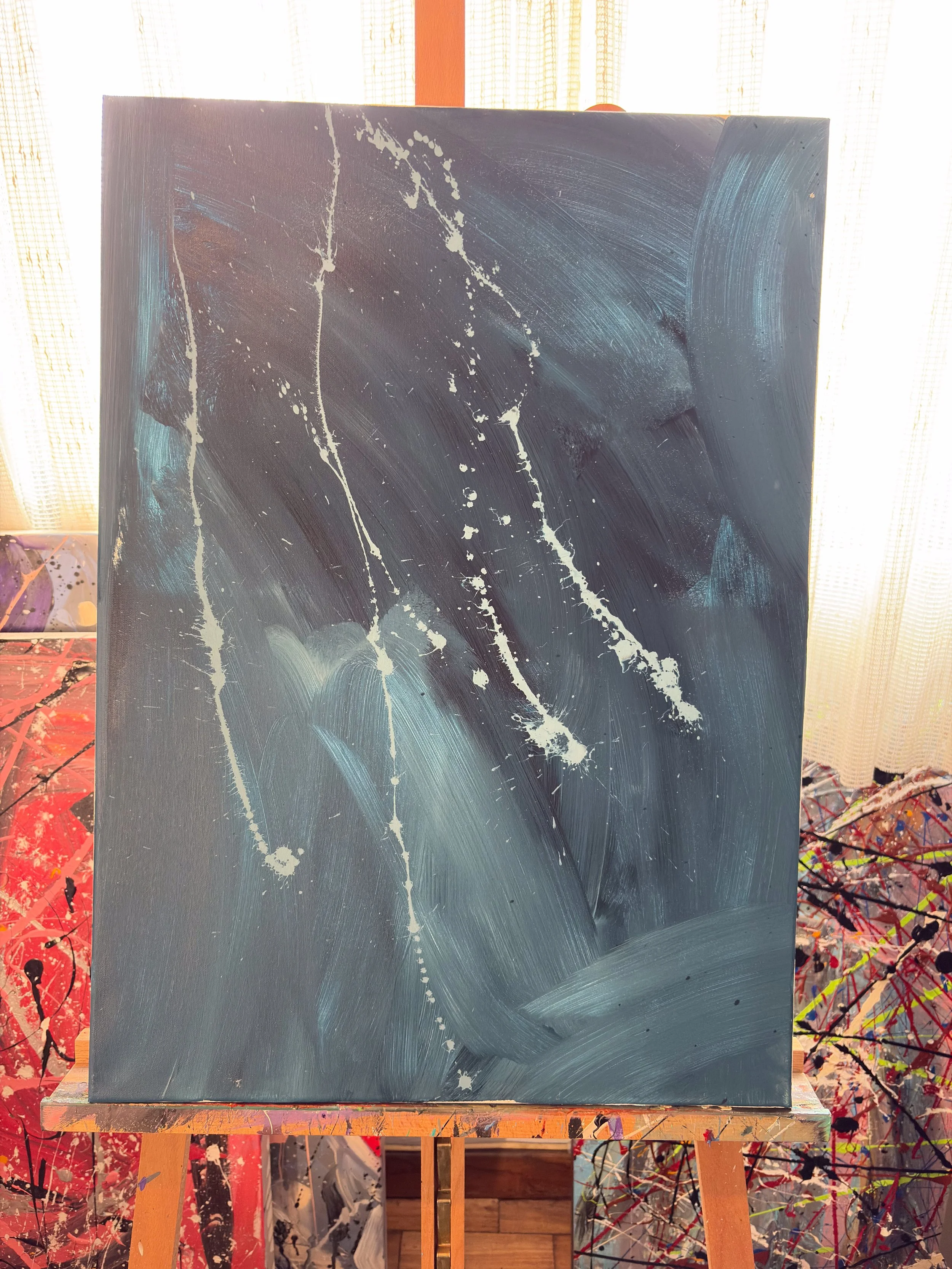 Rain Drop Connected Abstract Art