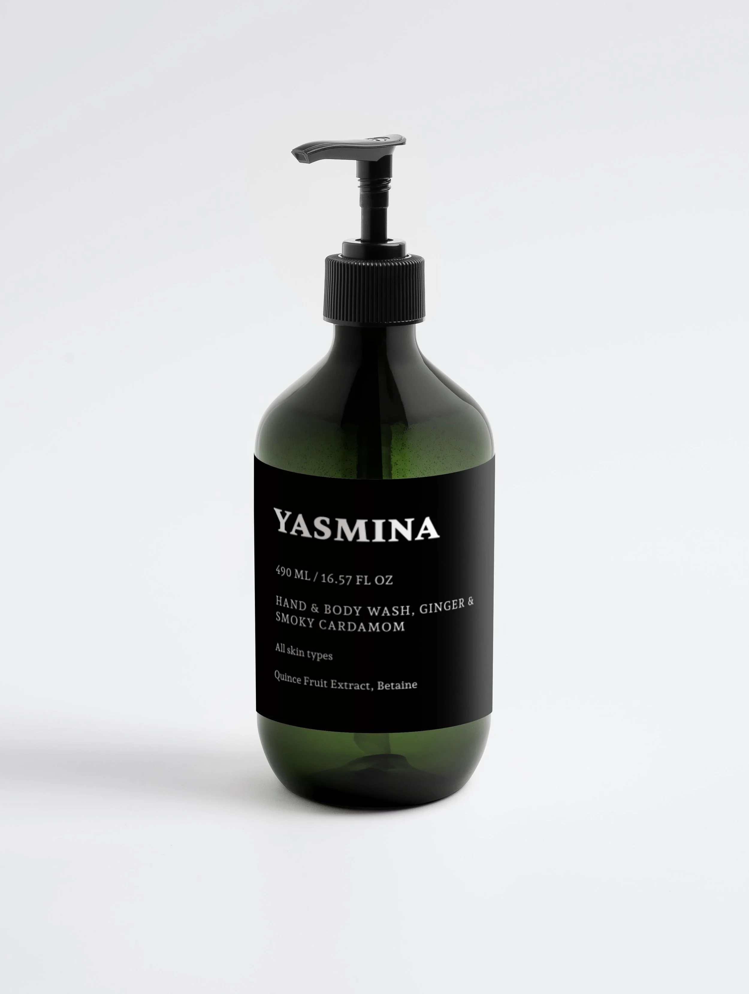 YASMINA Hand & Body Wash, Ginger & Smoky Cardamom