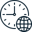 Icon of a globe with a grid pattern.