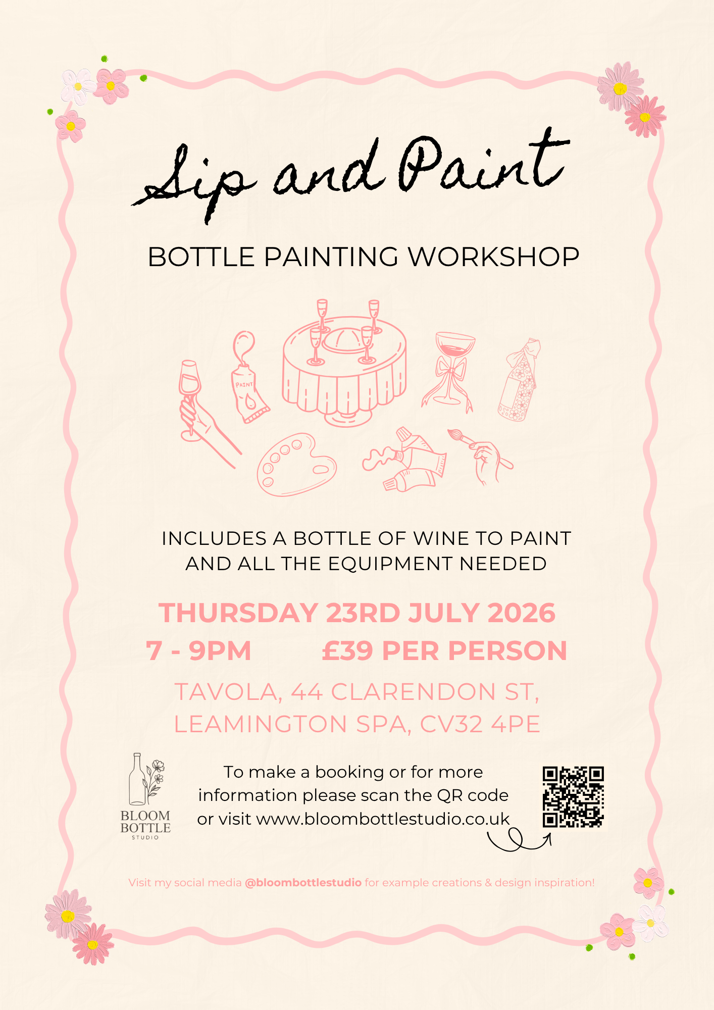 Bottle Painting Workshop - Tavola, Leamington Spa