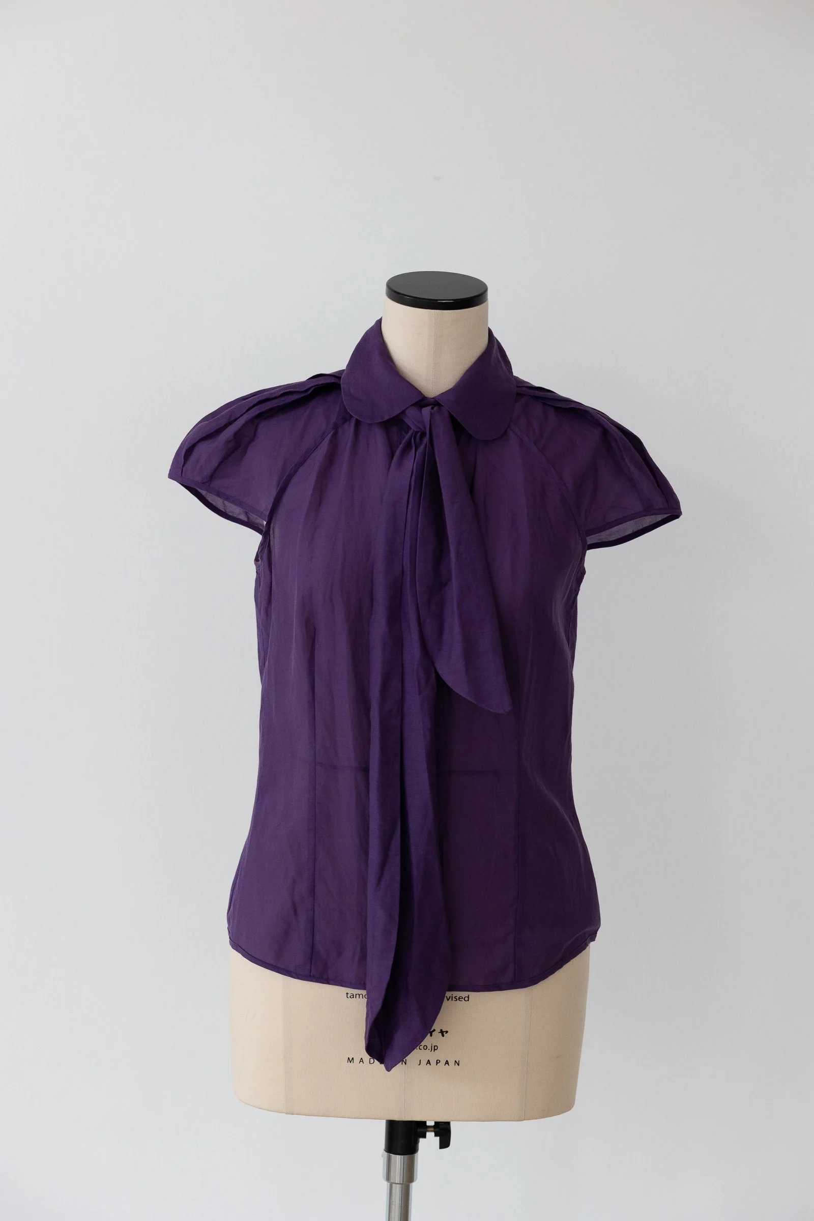 Seidenbaumwoll-Kurzarmbluse Coercion