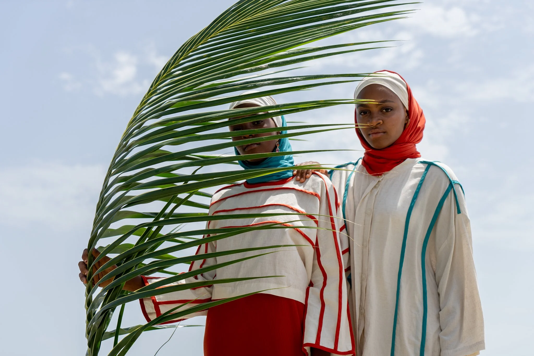 Bluse aus Leinen-Baumwoll-Mix handeingefasste Nähte- Orange