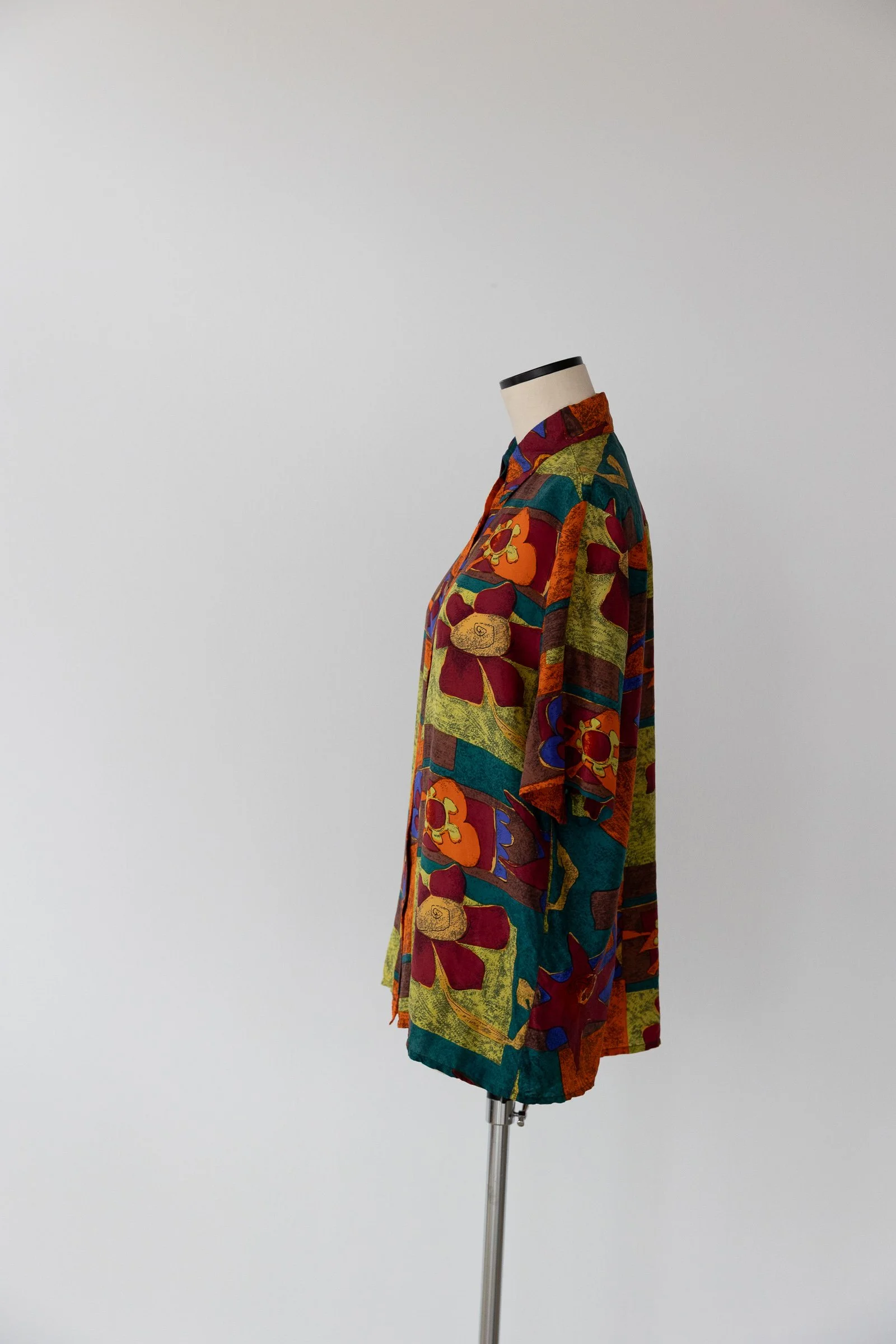 Seidenkurzarmhemd Yessica Vintage