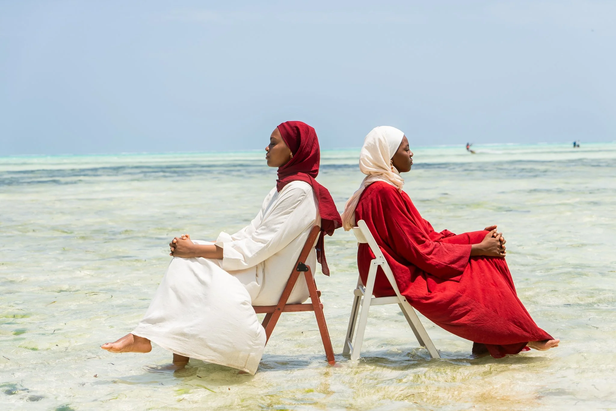 Kleid mit Fledermausärmeln - Beige