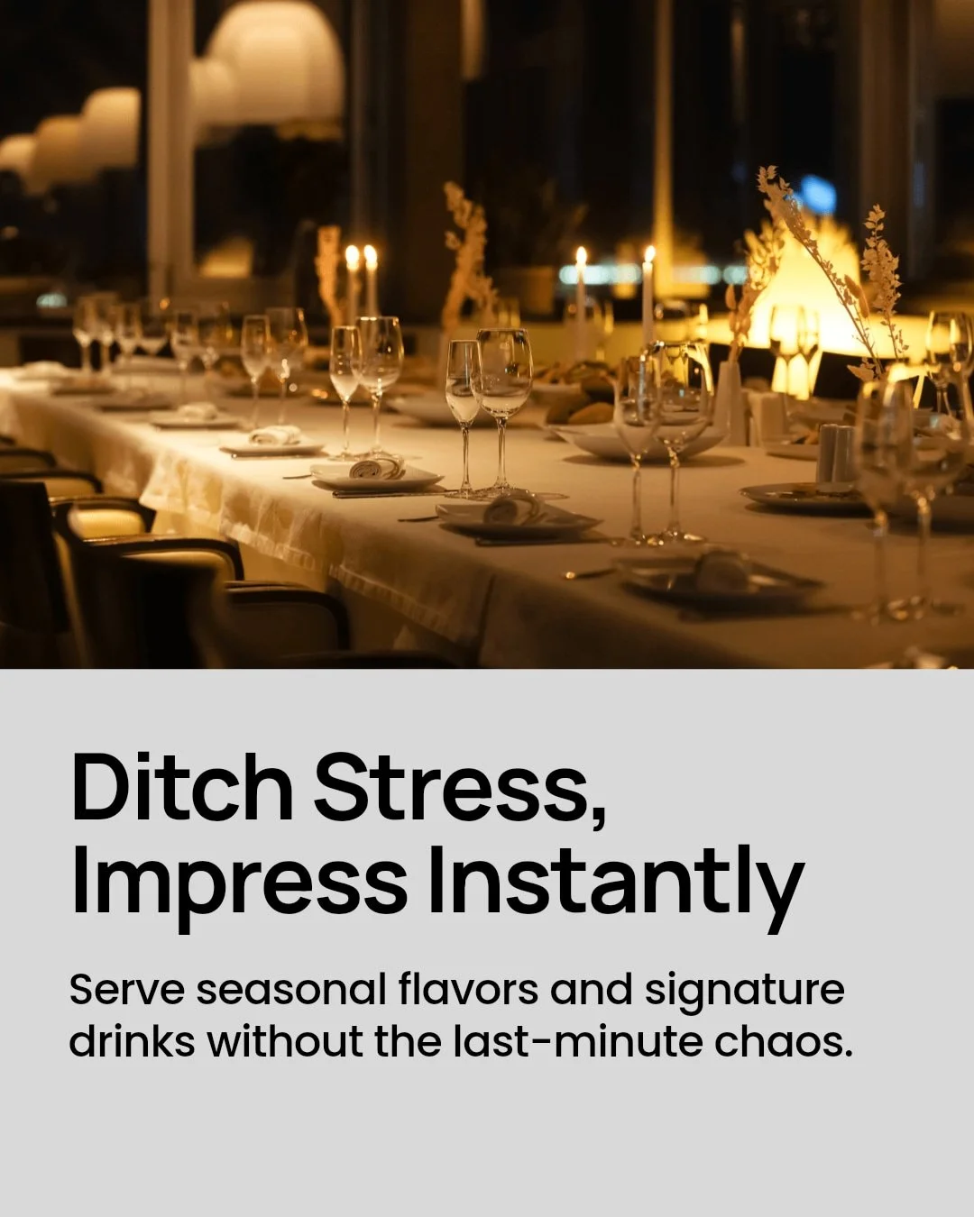 Transform your next dinner party with these quick luxe hosting tips:

&bull; Curate a seasonal menu featuring locally sourced ingredients for freshness and flavor.
&bull; Set the mood with soft lighting and elegant table settings&mdash;think candles 