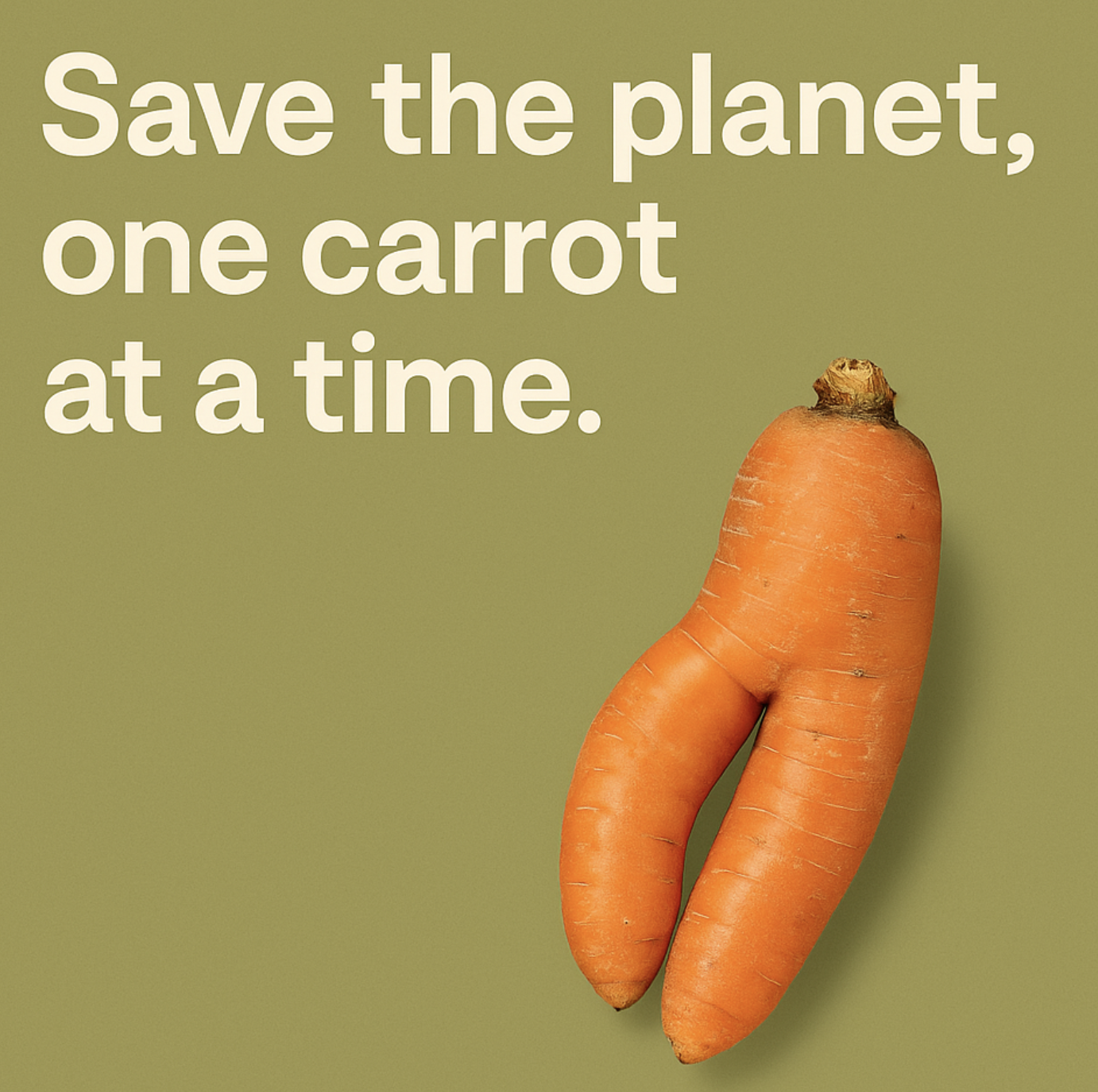 "Save the planet, one carrot at a time" Campaign for a Unicorn.