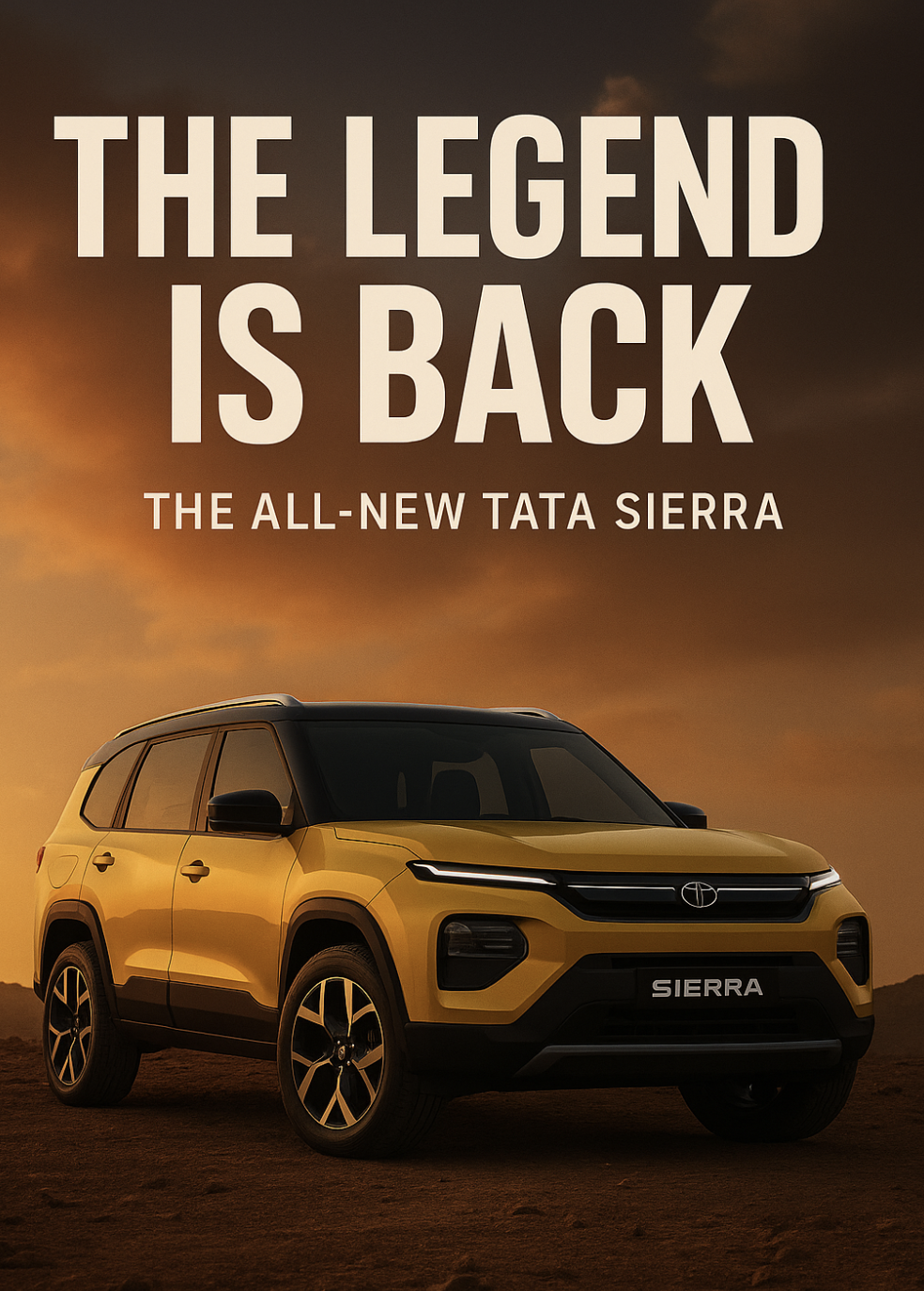 "The Legend is Back" and "The All-New Tata Sierra." Campaign.