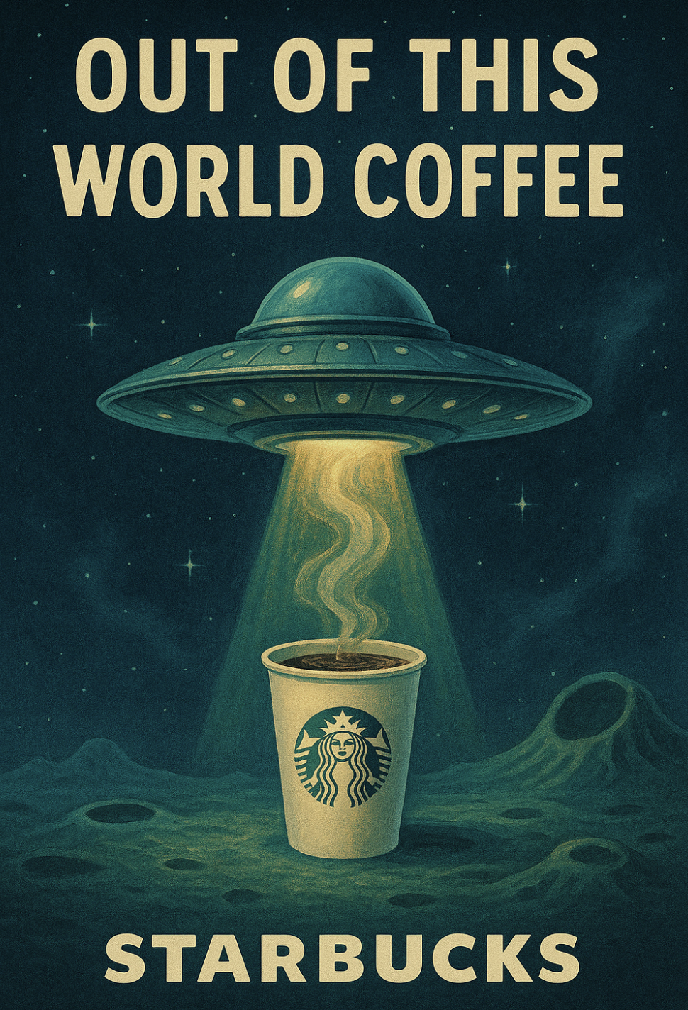"Out of this world coffee" Starbucks Campaign.