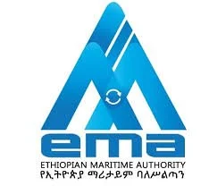 Logo of the Ethiopian Maritime Authority, featuring stylized blue letters and Amharic script.