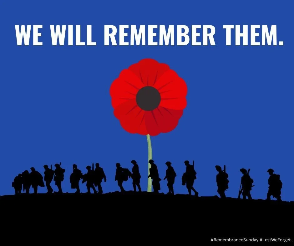 At 11:00 today we&rsquo;ll pause for two minutes to remember all who served and those who gave their lives. We will remember them.
#RemembranceSunday #TwoMinuteSilence #LestWeForget