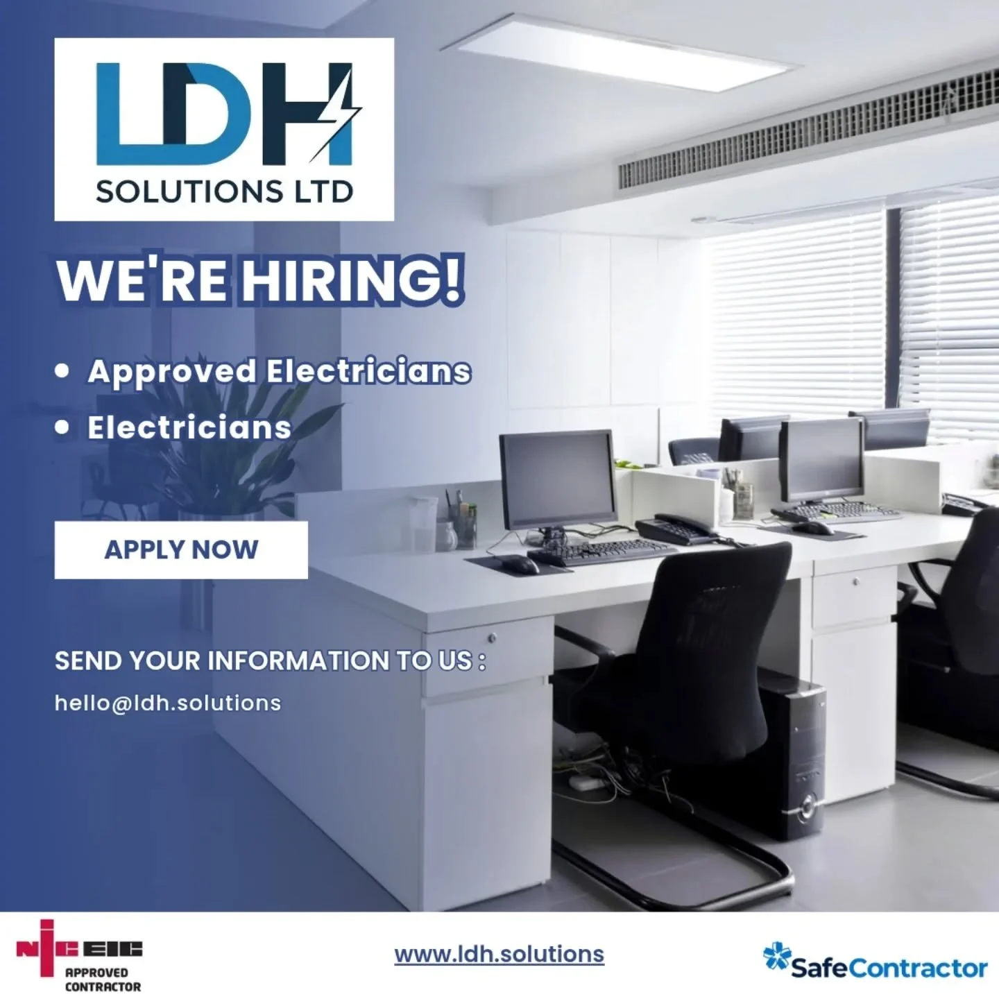 Business is picking up across West Yorkshire and we are expanding our team.
We are keen to connect with experienced Approved Electricians and Electricians who take pride in their work, communicate well on site, and can represent our company professio