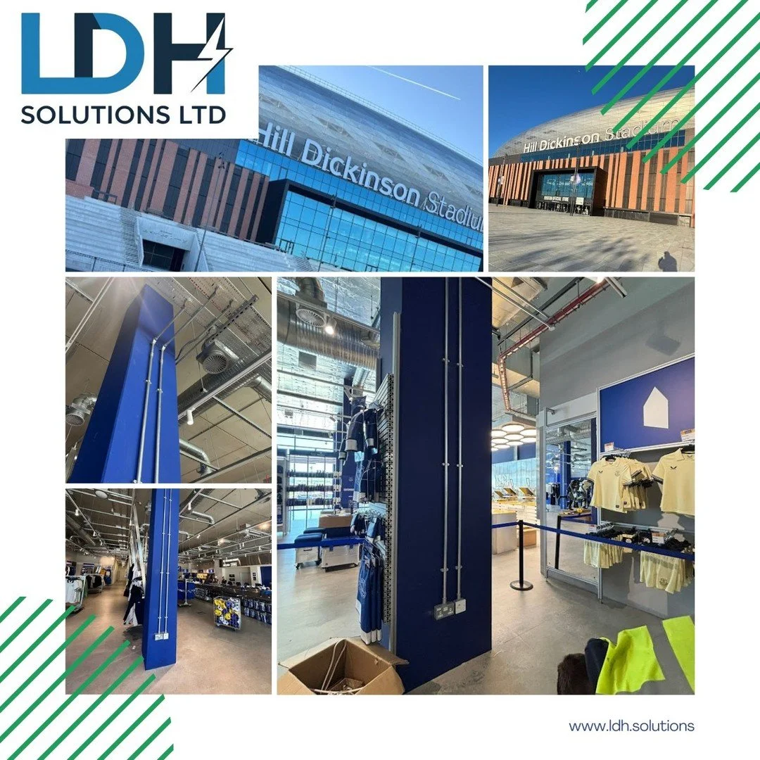 Great to see another job completed by the LDH Solutions Ltd team, this time at the new Hill Dickinson Stadium, within the Everton Stadium Club Shop.

We were asked to provide new power and data installations for the &ldquo;My Moments&rdquo; terminal 