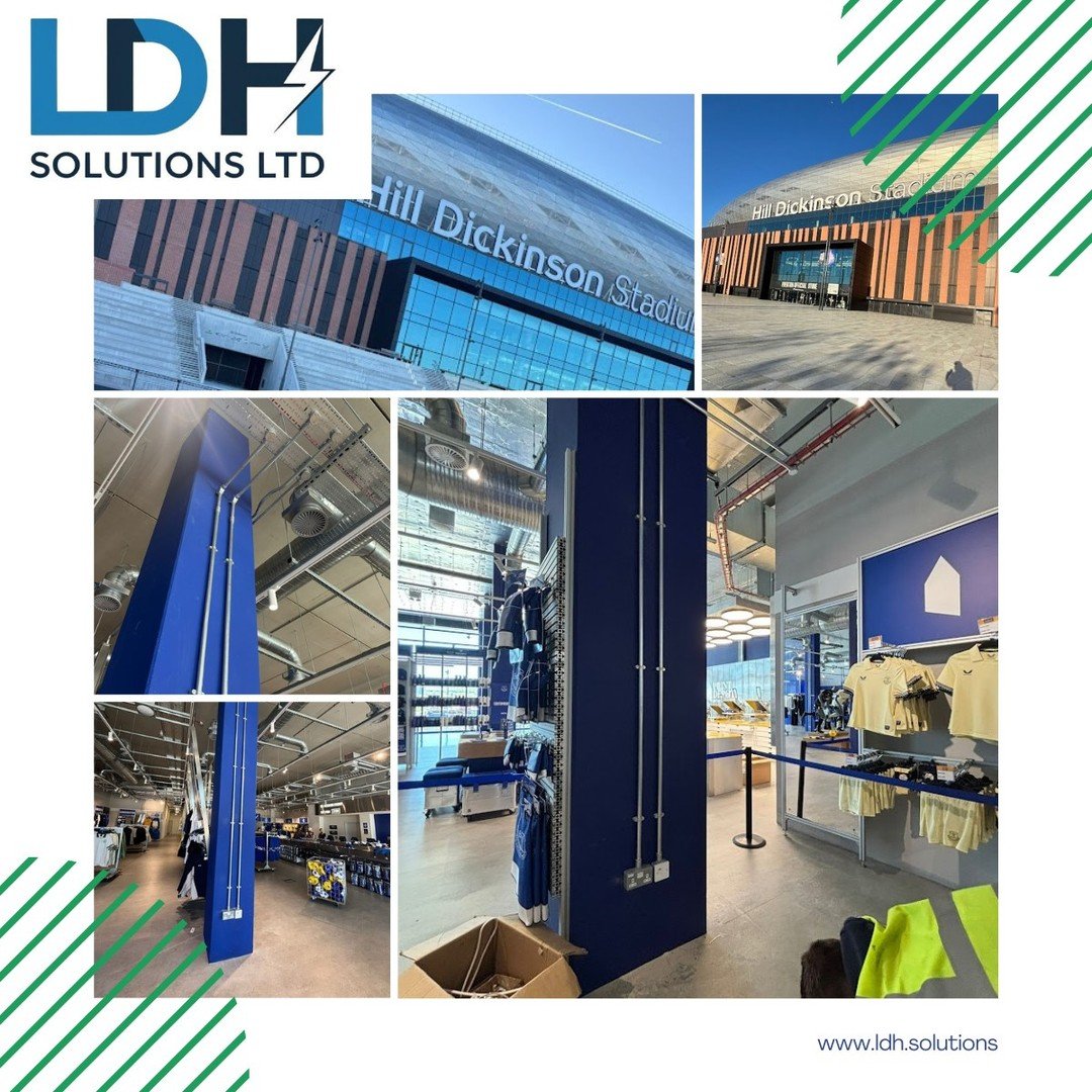 Great to see another job completed by the LDH Solutions Ltd team, this time at the new Hill Dickinson Stadium, within the Everton Stadium Club Shop.

We were asked to provide new power and data installations for the &ldquo;My Moments&rdquo; terminal 