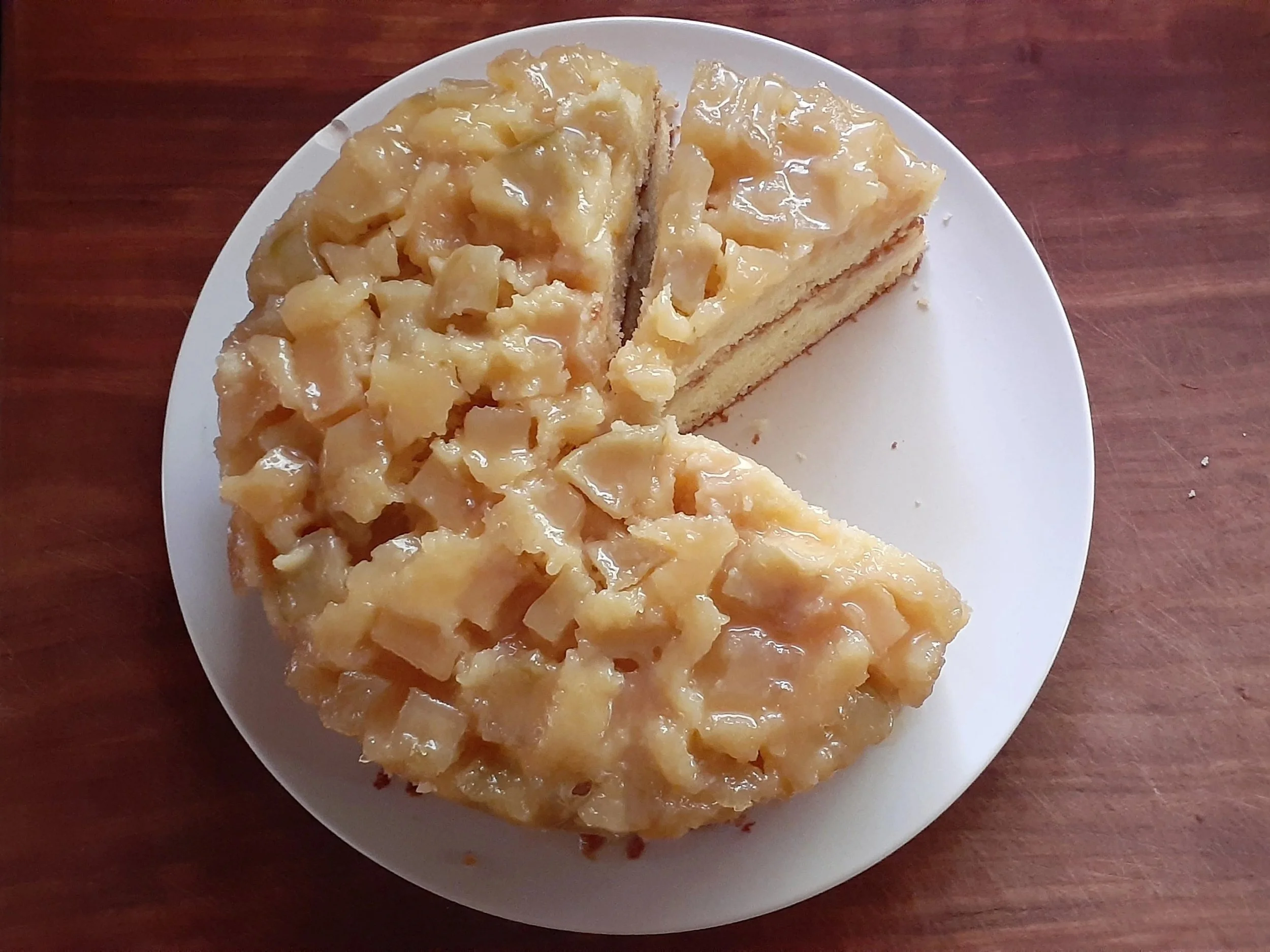 Caramel Apple Cake - sliced