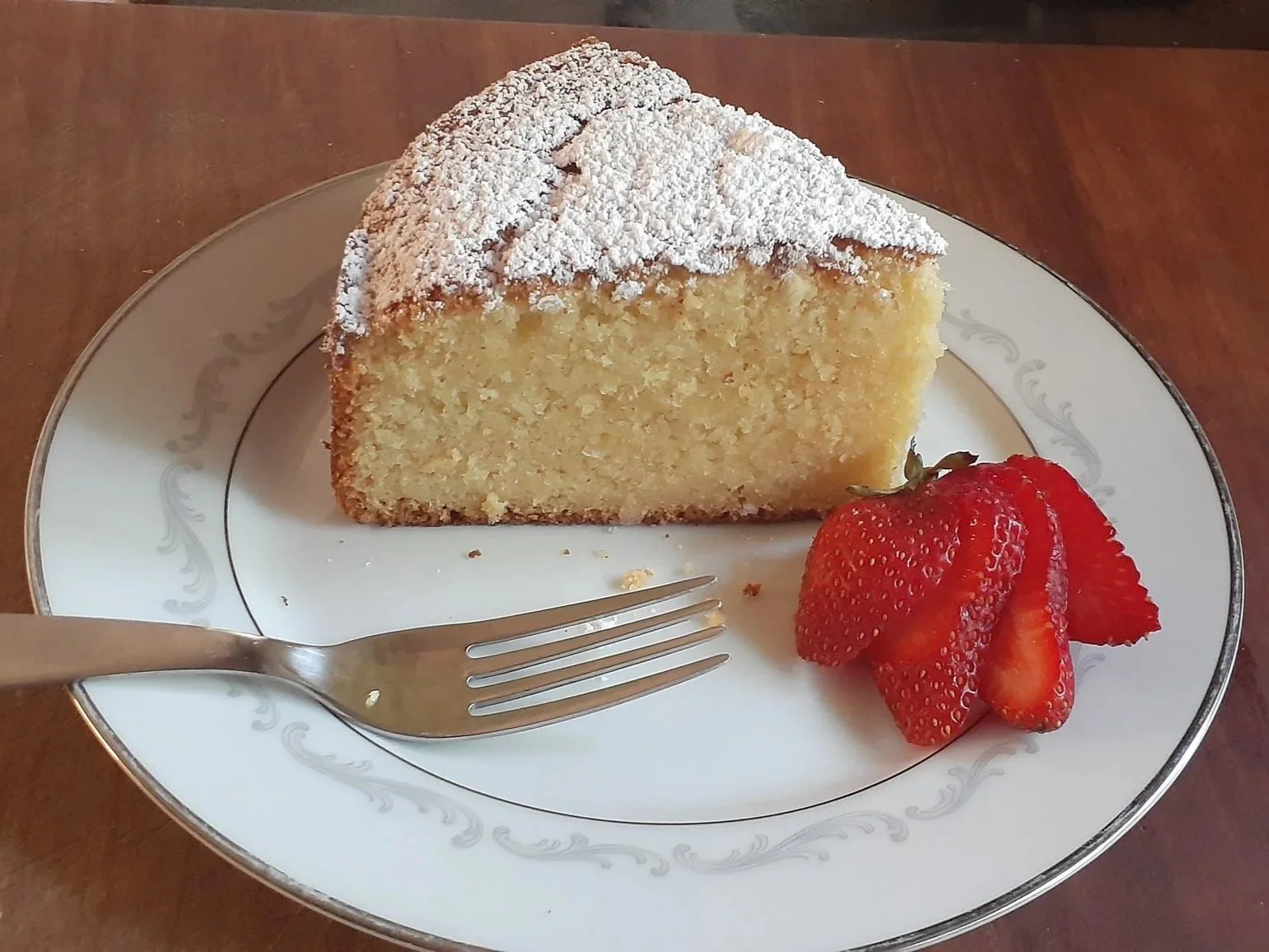 Fresh Corn Cake - slice