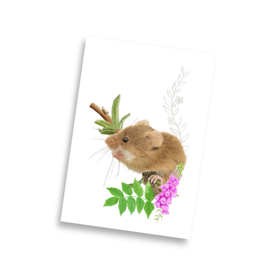 Mouse in flowers