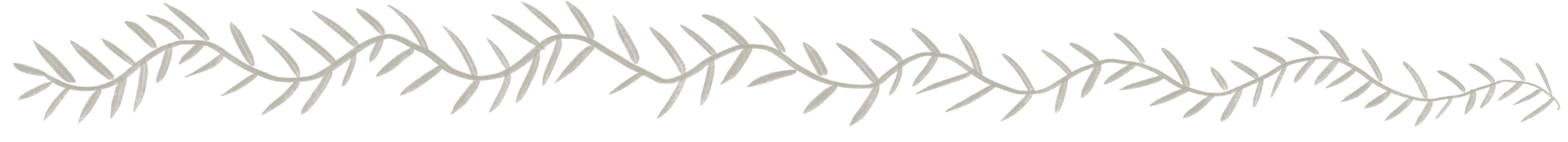 A decorative gray leaf garland on a black background.