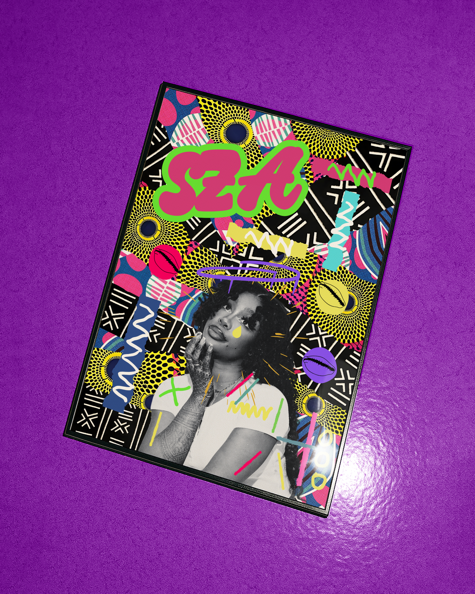 SZA afro poster