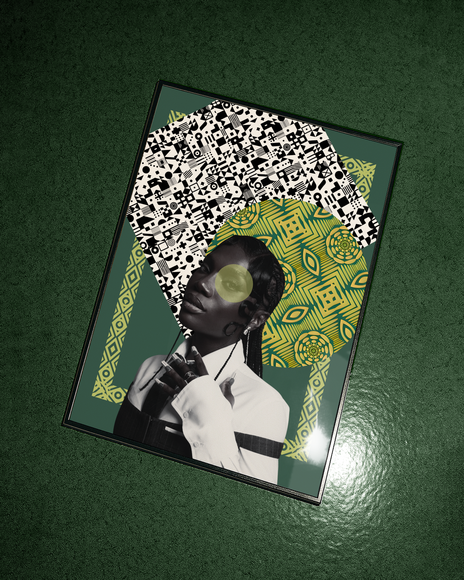 DOECHII afro poster (green)