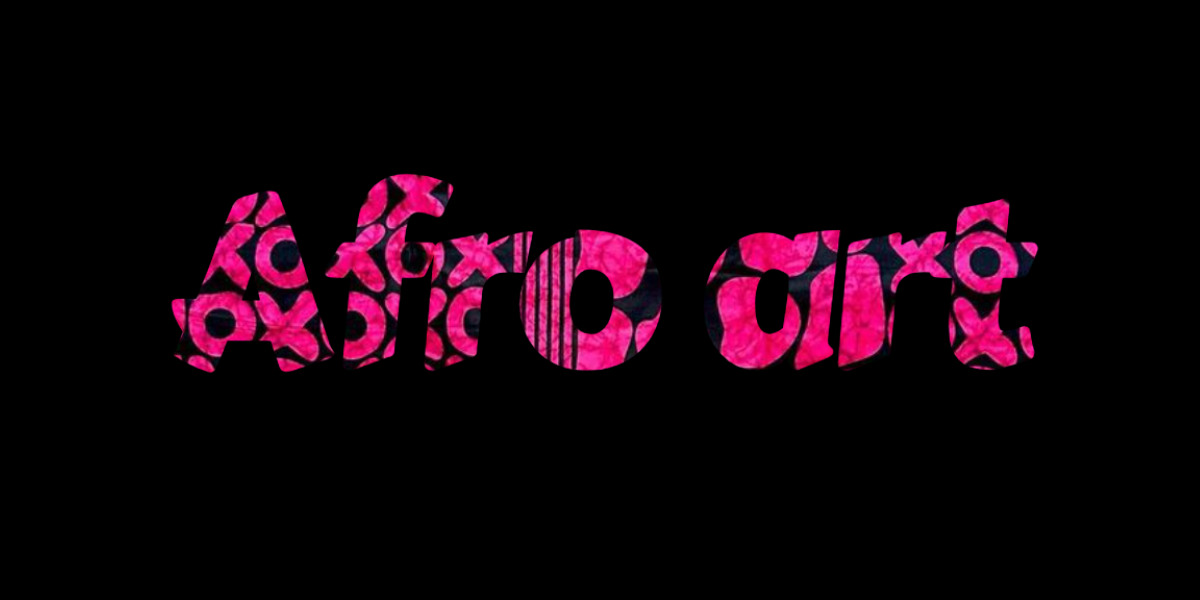 Text that says "Art girl" with pink patterned fill on black background.