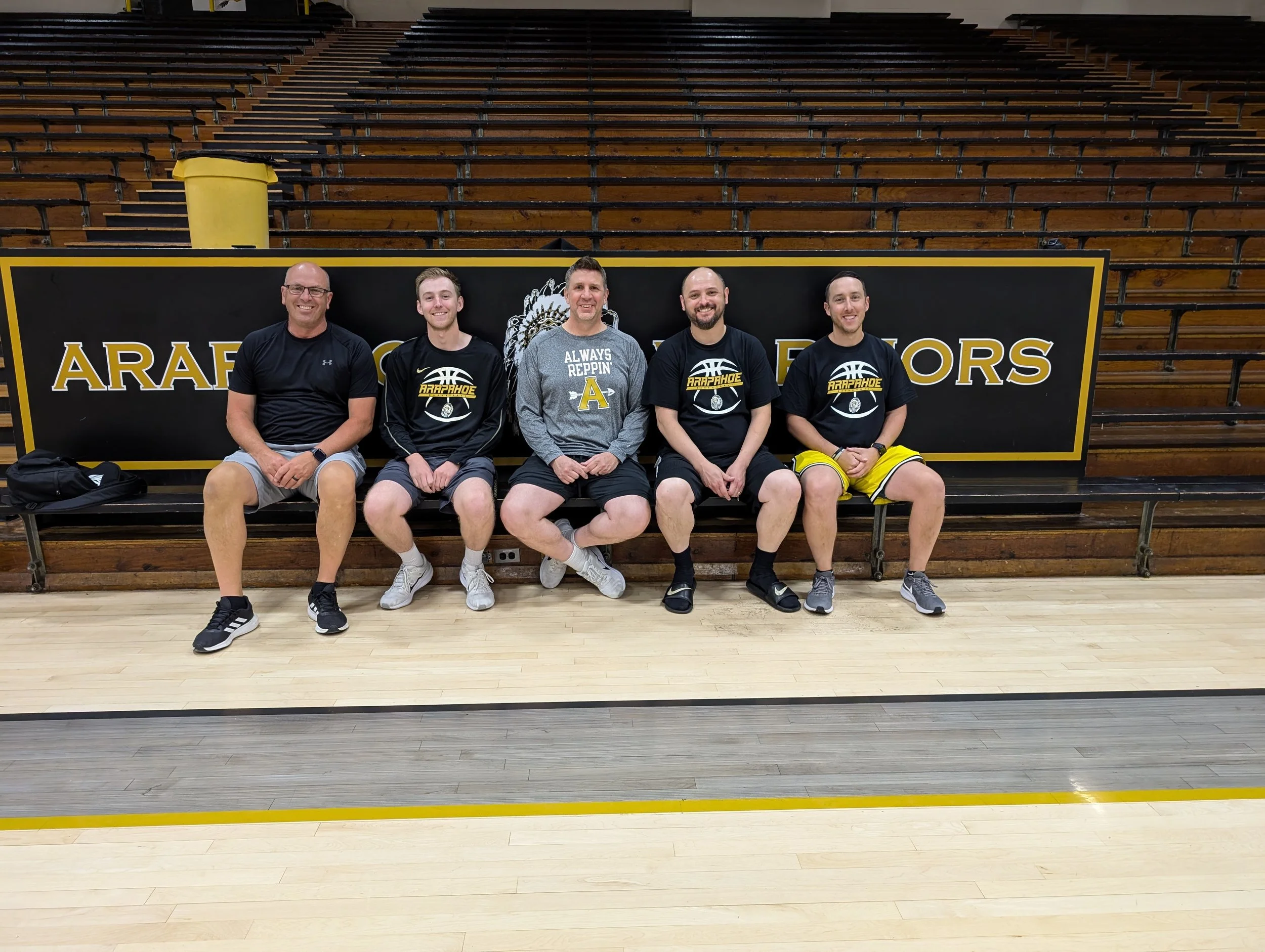 Lions Head Coach Reggie Sanchez coaching at the Arapahoe High School 2024 Summer Skills Camp with AHS Head Coach Kevin Boley and Staff. 