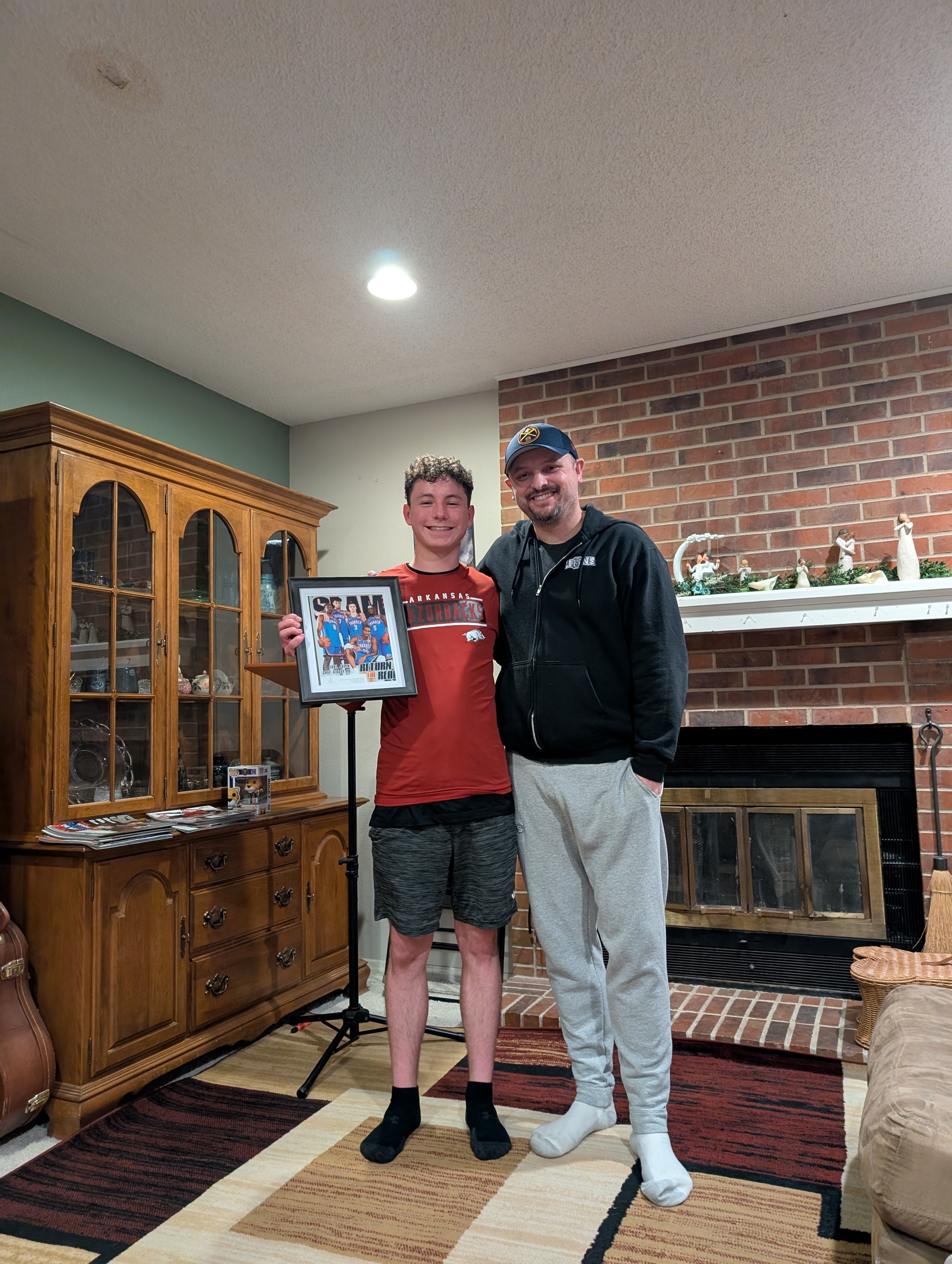 Lion Elliot Gibson, of Chatfield High School, winning a prize at Team Dinner!
